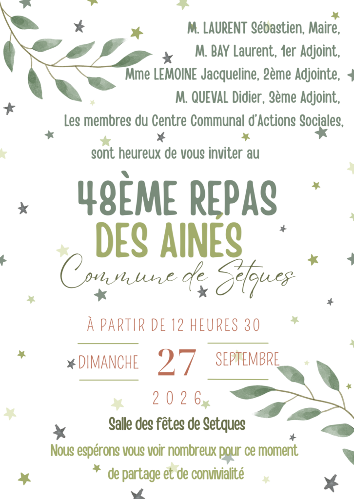 REPAS DES AÎNÉS 2026