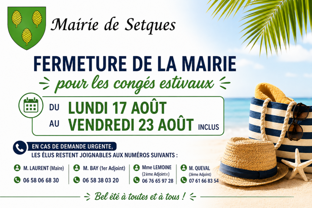 FERMETURE DE LA MAIRIE