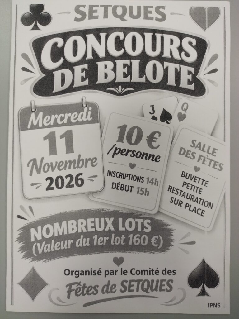 Concours de Belote du Comité des Fêtes